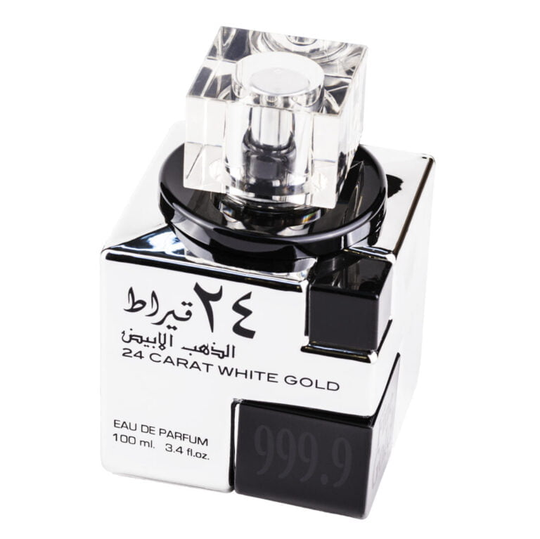 24 Carat White Gold,Apa de Parfum Lattafa, Barbati - 100ml