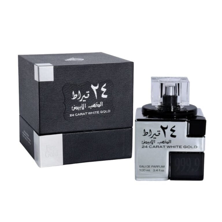 24 Carat White Gold,Apa de Parfum Lattafa, Barbati - 100ml